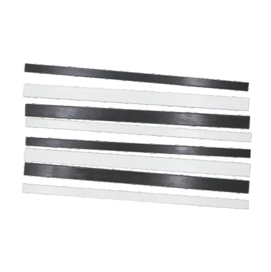 Black and white rectangular fiberglass flat strips