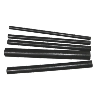 Black hollow fiberglass tubes in different diameters